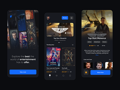 Filmhaus - Mobile app for movies and TV shows. app app design best ui charts ranking film cinema design film media mobile ui movies ranking film series steamer stream ui user experience user interface ux video watch