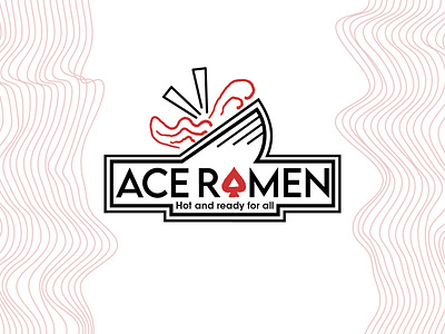 Ace Ramen Logo adobe design illustration logo