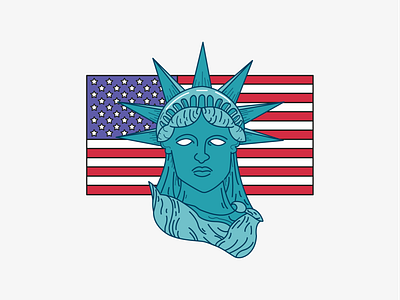 Statue of Liberty inspired by Meg Robichaud adobe design illustration