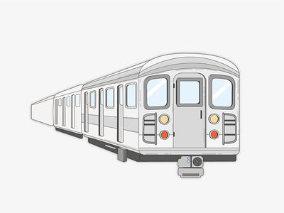 Subway train inspired by Meg Robichaud adobe design illustration