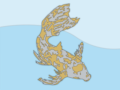 Koi Carp, in progress illustration adobe design illustration