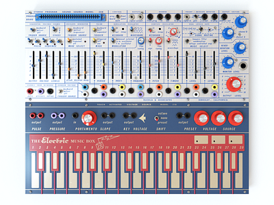 MODELS 208, 218. buchla corona renderer kambalka music product design synth synthesizer