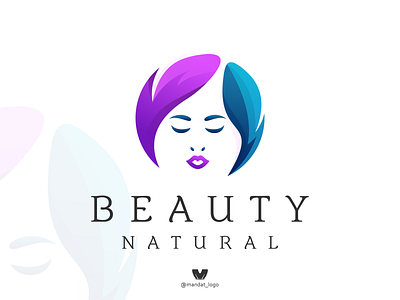 BEAUTY NATURAL beauty branding design fashion icon illustration logo logoinspirations logos natural typography vector