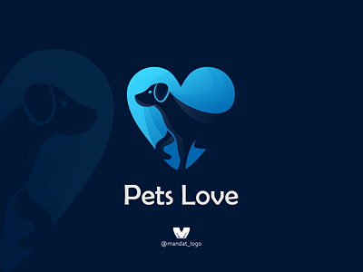 pets love animal branding design icon illustration logo logoinspirations love pets typography vector