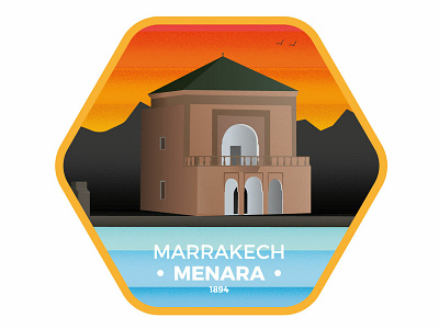 Marrakech Menara Badge art artwork badge badge design badge logo badgedesign behance creative design dribbble dribbblers grain illustration illustration art illustrator photoshop vector vector art vector artwork wacom