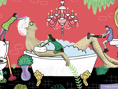 The Tub collage gif illustration video art video collage