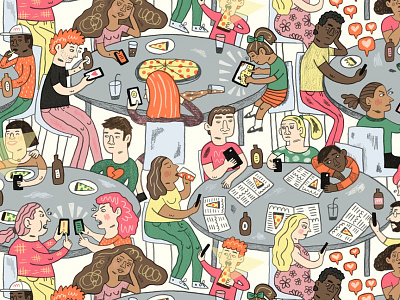 Dinner Time art illustration pattern pattern art