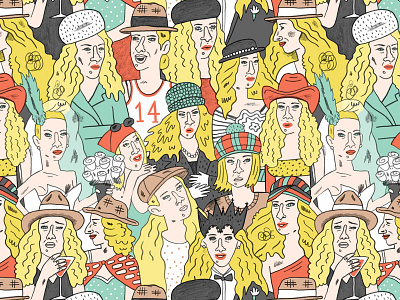 Take off that silly ass hat: Sarah Jessica Parker illustation pattern pattern design sex and the city
