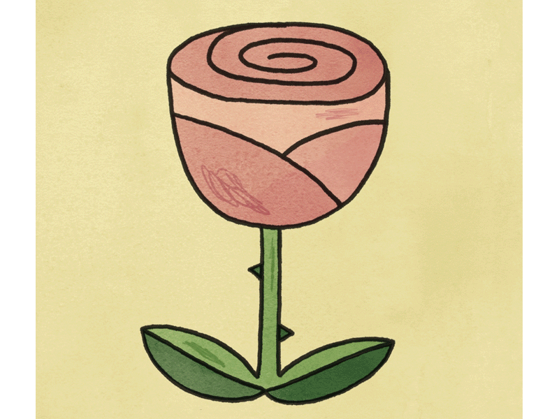 Rose animation gif illustration rose wine
