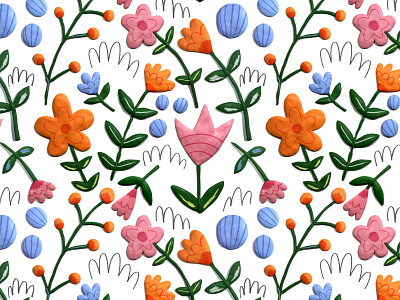 Ready for Warmth flower illustration pattern