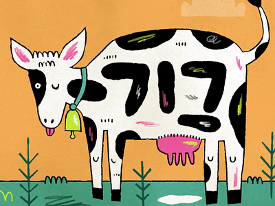 Lancaster Cow animated gif animation gif illustration