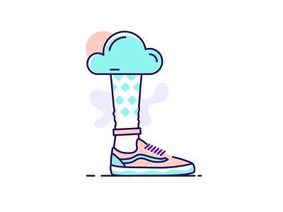 Vansilo cloudy feet foot icon illustration leg outline outline illustration shoes vans waether