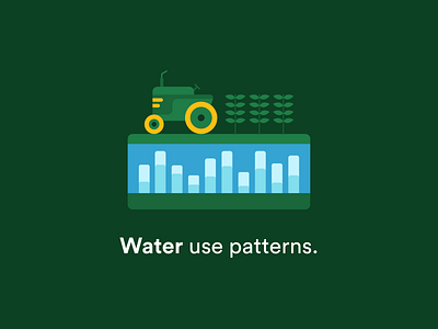 Croply - Water Use Patterns Illustration 2d illustration agriculture agriculture illustration farm farming farming illustration plan illustration tractor water usage water use water use illustration water use insight