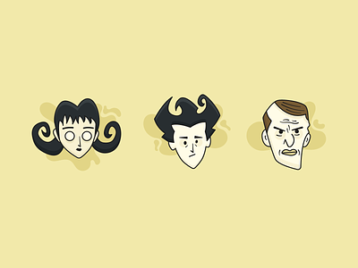 Don't Starve Together Characters - 1 character design game character design illustration illustration design klei games maxwell online game character willow wilson