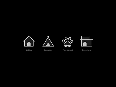 Stayx Icons airbnb camping designer in sydney entire home icon icon design illustration outdoor life outline pet pets allowed spot illustration sydney designer tent travel travel icons