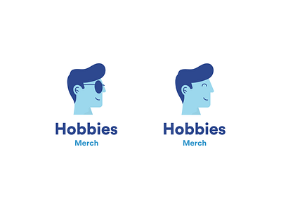 Hobbies Merch - Logo Design flat logo hobbies logo illustration design logo logo design portrait logo