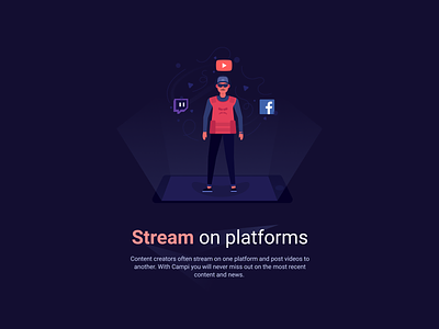 Campi - Stream on Platforms character design gaming gaming character gaming illustration illustration stream platform streaming