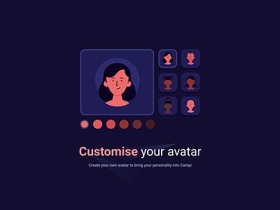 Campi - Customise Your Avatar avatar character design customize avatar gaming character gaming platform illustration illustration design