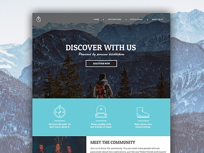Let's Go to The Adventure! adventure camp camping hiking landing page ui