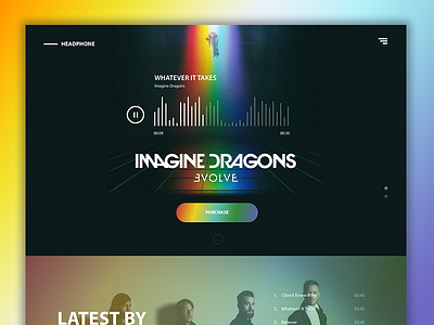 Imagine Dragons - Evolve artist evolve imagine dragons music player rock ui website