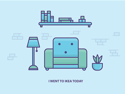 I Went to IKEA Today! 2d icon ikea outline vector