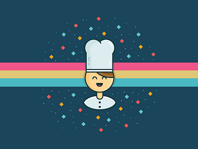 Happy Chef! 2d character chef cook cooking icon kitchen