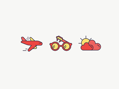 Glasses airplane cloud glass glasses icon outline plane sun weather