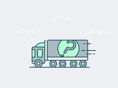 FAQs 2d faq icon outline question truck vector vehicle