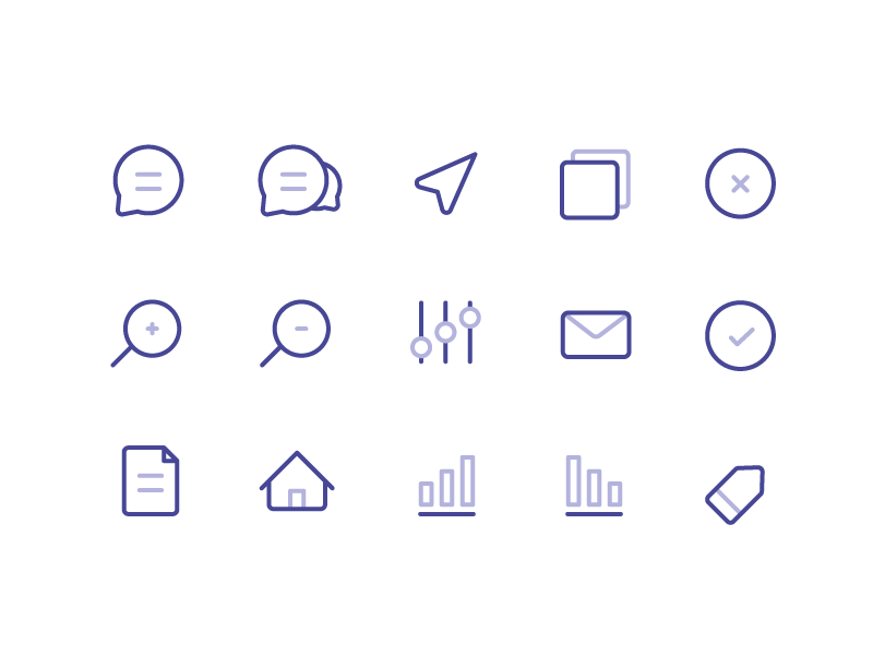 Handy Icons Vol.2 home icon hover icon location message outline icon tag