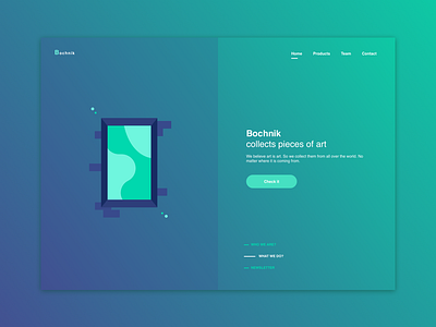 Bochnik - What We Do? gradient interaction landing page services ui ui user interface ux
