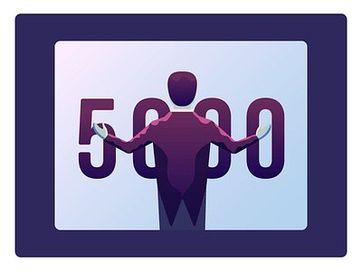 5k Followers! celebrate follower icon illustration