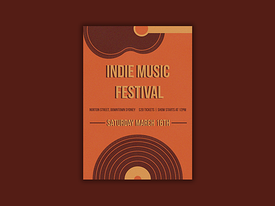 Indie Music Festival - Sydney illustration indie music indie music festival music poster vintage illustration