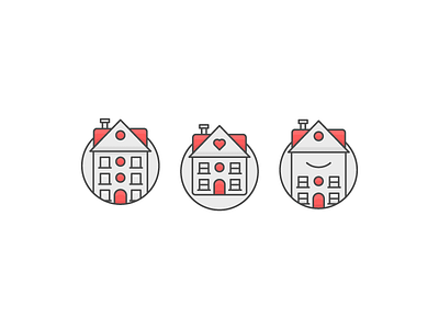 Happy Tenants apartment design happy house icon icon illustration illustration outline property real estate spot illustration tenant