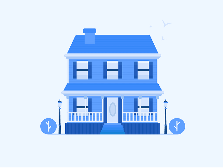 Blue House by Parham Marandi on Dribbble