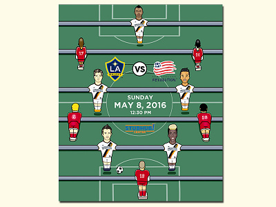 LA Galaxy Commemorative Match Poster foosball football la galaxy major league soccer soccer steven gerrard