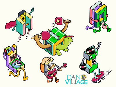 Danvillage Stickers Part 2