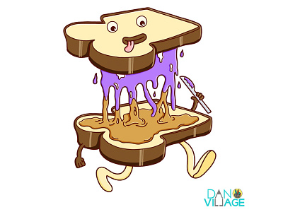 Peanut Butter Jelly Time art character food illustration jelly pbandj peanut butter