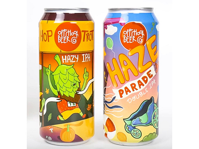 Offshoot Brewing Beer Label Designs autumn beer label can design craft beer hazy ipa hops illustration packaging thanksgiving