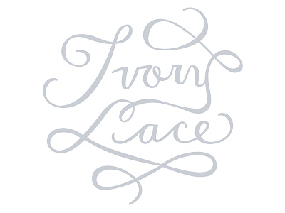 Ivory Lace bridal lettering logo script wedding
