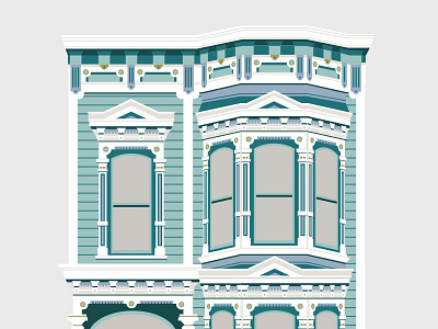 SF house house illustration sanfrancisco victorian