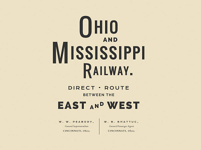 Ohio and Mississippi Railway css type typography vintage web webfonts