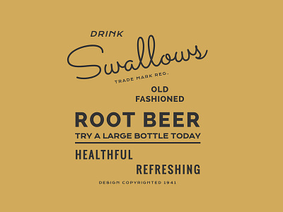 Swallows Root Beer css type typography vintage web webfonts