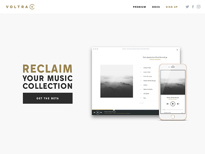 New Voltra Website app clean music software web webdesign website
