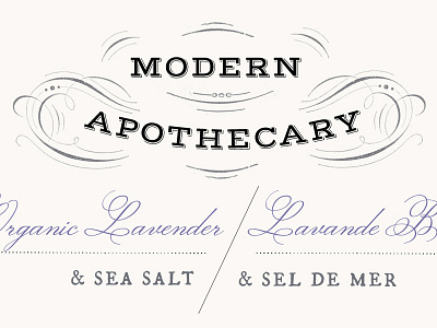 Organic Lavender apothecary beauty packaging