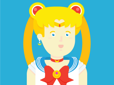 Sailor Moon flat illustration sailor moon vector