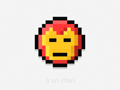 Iron Man | 16x16 Pixel Icon 16x16 art design google icon iconography illustration iron man marvel pixel pixelart