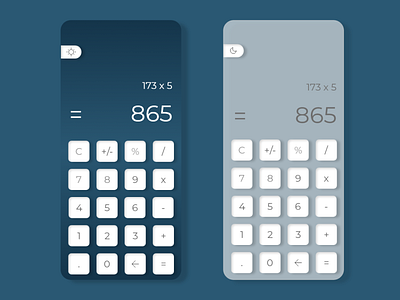 #DailyUI 004 :: Calculator graphic design ui