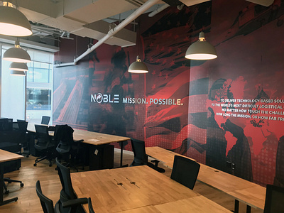 NOBLE Supply & Logistics WeWorks Office Branding