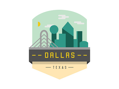 Dallas Badge badge bridge city dallas margaret hunt bridge texas