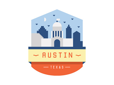 Austin Badge austin badge capital city longhorns texas